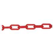 Zoro Select Plastic Chain, 2 in. x 500 ft. L, Red 50005-500