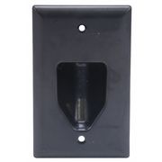 Monoprice Wall Plate, Cable, Recessed, 1G, Blk 3994