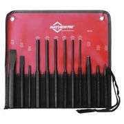 Mayhew Punch and Chisel Set, 12-Piece, Steel 66260