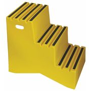 Dpi 3 Steps, Plastic Step Stand, 500 lb. Load Capacity, Yellow ST327-14