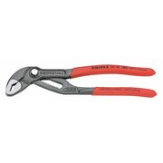 Knipex 7 1/4 in Knipex Cobra V-Jaw Tongue and Groove Plier Serrated, Plastic Grip 87 01 180