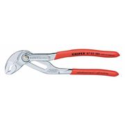 Knipex 7 1/4 in V-Jaw Tongue and Groove Plier Serrated, Plastic Grip 87 03 180