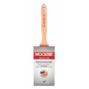Wooster 3" Flat Sash Paint Brush, Nylon/Polyester Bristle, Wood Handle 4175-3