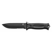 Gerber Fixed Blade Knife, Serrated, 4-13/16 in. 30-001060