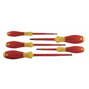 Wiha Insulated Screwdriver Set, Slotted/Phillips, 5 pcs 32091