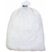 Zoro Select Rubber Closure Polyester Mesh Laundry Bag White NI245465