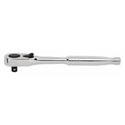 Stanley 3/8" Drive 52 Geared Teeth Pear Head Style Hand Ratchet, 8" L, Chrome Finish 89-818