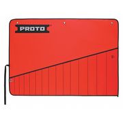 Proto Roll Up Tool Bag, Wrench Roll, Red, Canvas, 15 Pockets J25TR41C