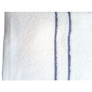 Martex Pool Towel, White w/Blue Dobby, PK12 7133196