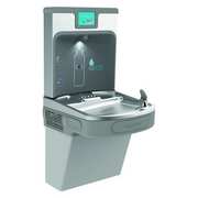 Elkay Drinking Fountain with Bottle Filler, On-Wall, Filtered, Refrigerated, 39-1/2 in H, Gray LZS8WSLP