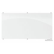 Mooreco 48"x96" Magnetic Glass Whiteboard, Gloss, Dry Erase Height: 48 in 83846