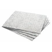 3M Absorbent Pad, 18 gal, Oil-Based Liquids, White, Synthetic Fibers/Polypropylene/Polyester, 100 PK MCP