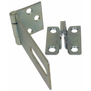 Zoro Select Fixed Staple Hasp, Zinc Plated, 1-1/2inL, Hasp Height: 13/16" 39DZ92