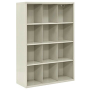 Sandusky Lee Wood Cubbie Cabinet, 18 in D x 66 in H x 46 in W, 4 Shelves, Putty IC00461866-07