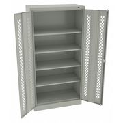 Tennsco 24 ga. Steel Storage Cabinet, 36 in W, 72 in H, Stationary 7218-PDLG