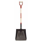 Razor-Back #4 14 ga Asphalt/Coal Square Point Shovel, Steel Blade, 40 in L Wood Wood Handle 79804GR