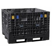 Buckhorn Black Collapsible Bulk Container, Plastic, 28.7 cu ft Volume Capacity BN4845342010000