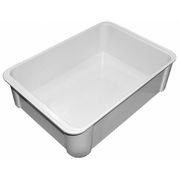 Molded Fiberglass Stacking Container, White, Fiberglass Reinforced Composite, 16 1/2 in L, 11 3/8 in W, 4 5/8 in H 8020085269