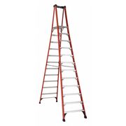 Louisville 14 ft 0.25 ft Fiberglass Platform Stepladder, 375 lb Capacity FXP1812HD