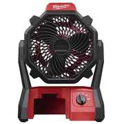Milwaukee Tool M18 Jobsite Fan, Cordless, 3-Speed Settings, 18 V, Includes AC Adapter, Red/Black, Tool-Only 0886-20