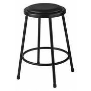 National Public Seating Stool, Steel, Vinyl, Black, 24" 6424-10