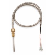 Tempco Thermocouple, Type J, Lead 48 In TCP60089