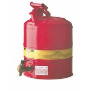 Justrite 5 gal Red Galvanized Steel Type I Safety Can Flammables 7150140
