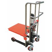 Dayton Portable Manual Platform Lift Truck, Manual, 880 lb Load Capacity, Foot Pump Lift Control 4ECW8