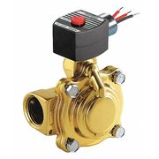 Redhat 120V AC Brass Steam and Hot Water Solenoid Valve, Normally Closed, 1 in Pipe Size EF8220G025