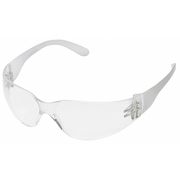 Condor Safety Glasses, Condor V, Scratch-Resistant, Wraparound, Frameless, Clear Frosted Arm, Clear Lens 4EY97