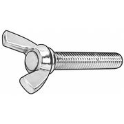 ZORO SELECT Thumb Screw, 5/16"-18 Thread Size, Wing, Zinc Plated Iron, 0.53 to 0.66 in Head Ht, 3/4 in Lg WSI03100750-001P