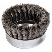 Weiler Knot Wire Cup Wire Brush, Threaded Arbor, 4" 93397