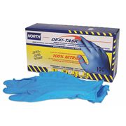 Honeywell North Disposable Dexi-Task Exam Grade Gloves, Nitrile, Powder Free Blue, L, 100 PK LA049/L