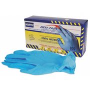 Honeywell North Disposable Dexi-Task Exam Grade Gloves, Nitrile, Powder Free Blue, M, 100 PK LA049PF/M