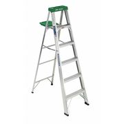 Werner 6 ft Aluminum Stepladder, 225 lb Capacity 356