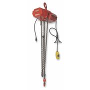 Dayton Electric Chain Hoist, 800 lb, 10 ft, Hook Mounted - No Trolley, 115V, Red 4ZY98