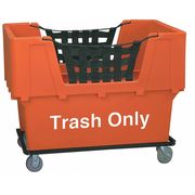 Zoro Select Material Handling Cart, Orange, Trash Only N1017261-ORANGE-TRASH
