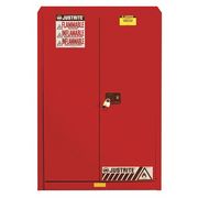 Justrite Flammable Safety Cabinet, 45 gal., Red 894501