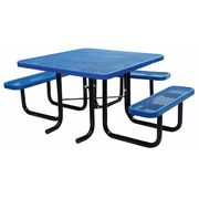 Zoro Select Picnic Table, 80" W x75" D, Blue 4HUR3