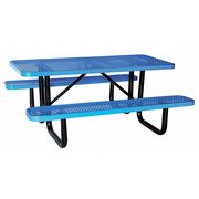 Zoro Select Picnic Table, 72" W x62" D, Blue 4HUR5