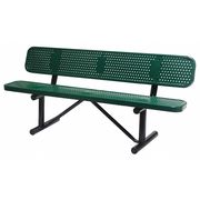 Zoro Select Outdoor Bench, 72 in. L, 31 in. H, GRN 4HUU3