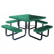 Zoro Select Picnic Table, 80" W x80" D, Green 4HUV2