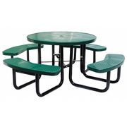 Zoro Select Picnic Table, 81" Dia., Green 4HUV4