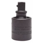 Proto Impact Universal Joint, 1/2 in Output Drive Size, Square, Black Oxide, 2-5/8 in Overall Length, SAE J74470P