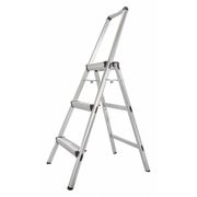 Xtend + Climb 3 Steps, Aluminum Step Stool, 225 lb. Load Capacity, Silver FT-3