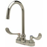 Zurn Wristblade Handle 4" Mount, 2 Hole Gooseneck Kitchen/Bathroom Faucet, Polished chrome Z812B4-XL