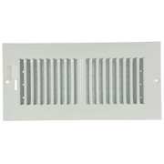 Zoro Select Sidewall/Ceiling Register, 5.75 X 11.75, White, Steel 4JRN9