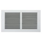 Zoro Select Return Air Grille, 9.75 X 13.75, White, Steel 4MJN5