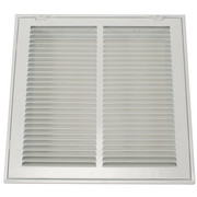 Zoro Select Filtered Return Air Grille, 16.62 X 27.62, White, Steel 4MJT4