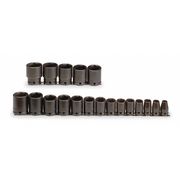 Proto 1/2" Drive Impact Socket Set, SAE, 19 pcs J74106